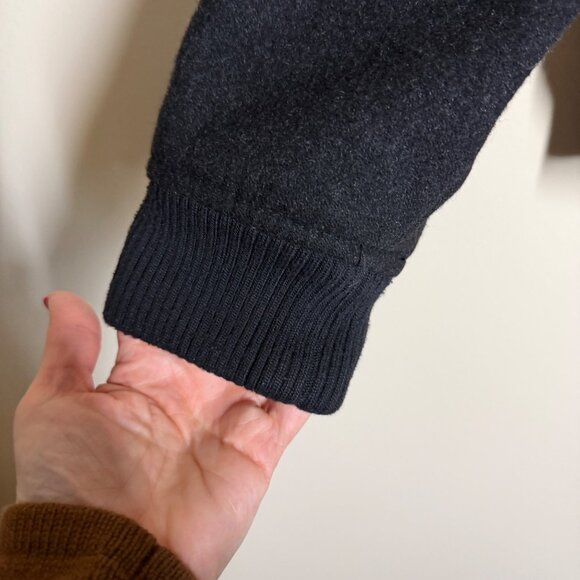 Penguin Full Zip Wool Bomber Jacket Mens Size XL Normcore Classic Varsity Gray - Picture 5 of 11